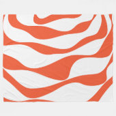EBB und Flow 4 in Orange und Weiß Fleecedecke (Vorderseite (Horizontal))