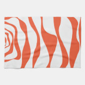EBB und Flow 4 in Orange und Weiß Geschirrtuch (Horizontal)