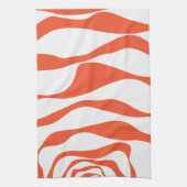 EBB und Flow 4 in Orange und Weiß Geschirrtuch (Vertikal)