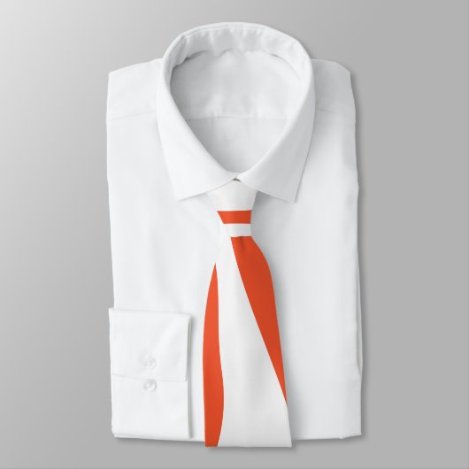 EBB und Flow 4 in Orange und Weiß Krawatte (Gebunden)