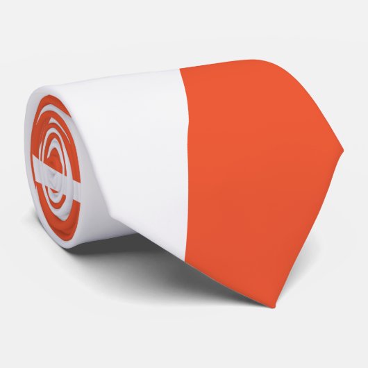 EBB und Flow 4 in Orange und Weiß Krawatte (Gerollt)