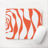 EBB und Flow 4 in Orange und Weiß Mousepad (Mit Mouse)