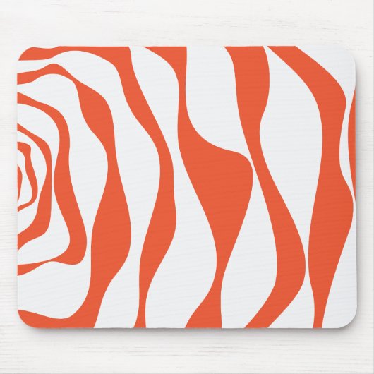 EBB und Flow 4 in Orange und Weiß Mousepad (Vorne)