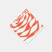 EBB und Flow 4 in Orange und Weiß Serviette (Ecke)