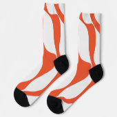 EBB und Flow 4 in Orange und Weiß Socken (Linkes Detail)