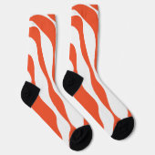 EBB und Flow 4 in Orange und Weiß Socken (Rechts)