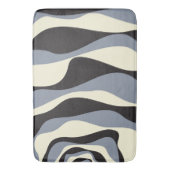 EBB und Flow 4 in Schwarz, Grau und Creme Badematte (Vorderseite Vertikal)