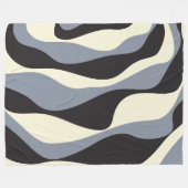 EBB und Flow 4 in Schwarz, Grau und Creme Fleecedecke (Vorderseite (Horizontal))