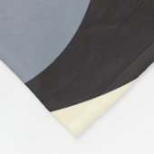 EBB und Flow 4 in Schwarz, Grau und Creme Fleecedecke (Ecke)