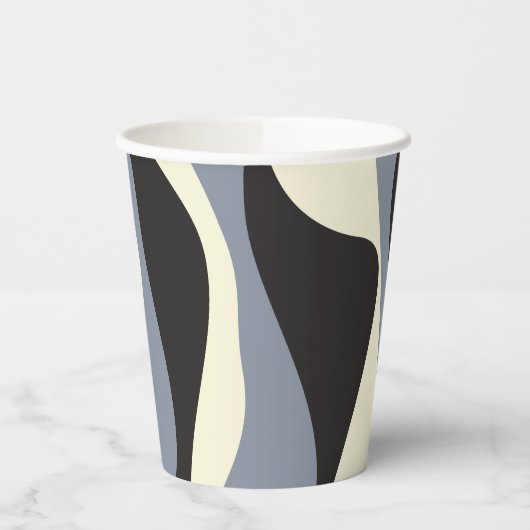 EBB und Flow 4 in Schwarz, Grau und Creme Pappbecher (Links)