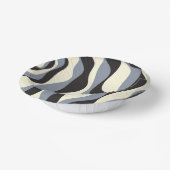 EBB und Flow 4 in Schwarz, Grau und Creme Pappteller (Gewinkelt)