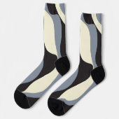 EBB und Flow 4 in Schwarz, Grau und Creme Socken (Linkes Detail)