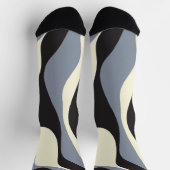 EBB und Flow 4 in Schwarz, Grau und Creme Socken (Oben)