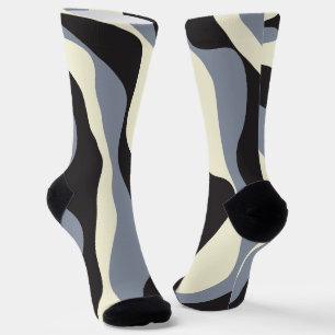 EBB und Flow 4 in Schwarz, Grau und Creme Socken