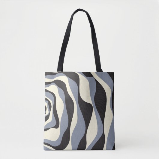 EBB und Flow 4 in Schwarz, Grau und Creme Tasche (Vorderseite)