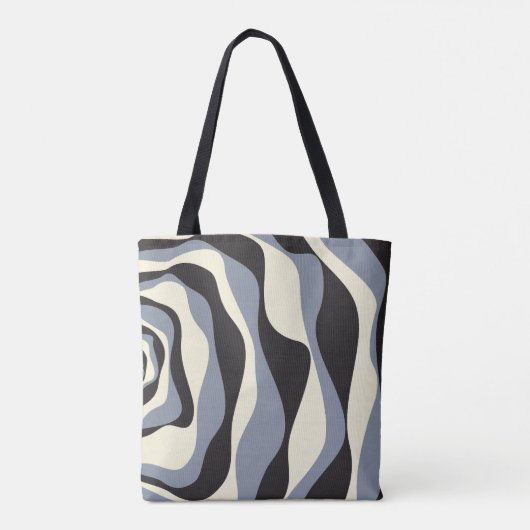 EBB und Flow 4 in Schwarz, Grau und Creme Tasche (Rückseite)