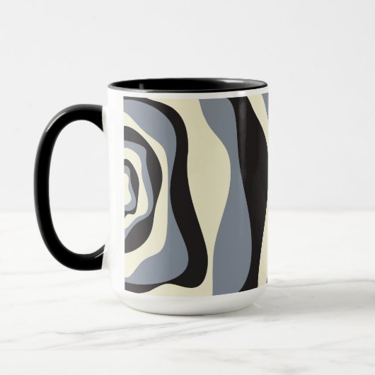 EBB und Flow 4 in Schwarz, Grau und Creme Tasse (Links)