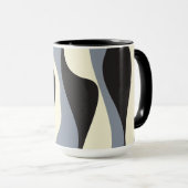 EBB und Flow 4 in Schwarz, Grau und Creme Tasse (VorderseiteRechts)