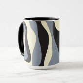 EBB und Flow 4 in Schwarz, Grau und Creme Tasse (Vorderseite Links)