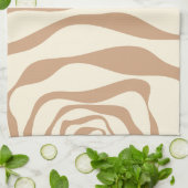 EBB und Flow 4 in Tan und Creme Geschirrtuch (Gefaltet)