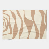 EBB und Flow 4 in Tan und Creme Geschirrtuch (Horizontal)