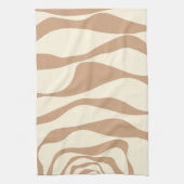 EBB und Flow 4 in Tan und Creme Geschirrtuch (Vertikal)