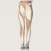 EBB und Flow 4 in Tan und Creme Leggings (Vorderseite)