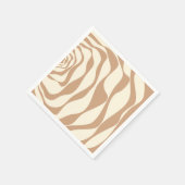 EBB und Flow 4 in Tan und Creme Serviette (Ecke)