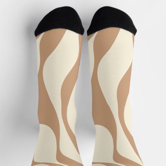 EBB und Flow 4 in Tan und Creme Socken (Oben)