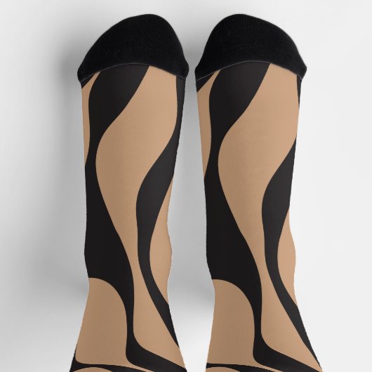 EBB und Flow 4 in Tan und Schwarz Socken (Oben)