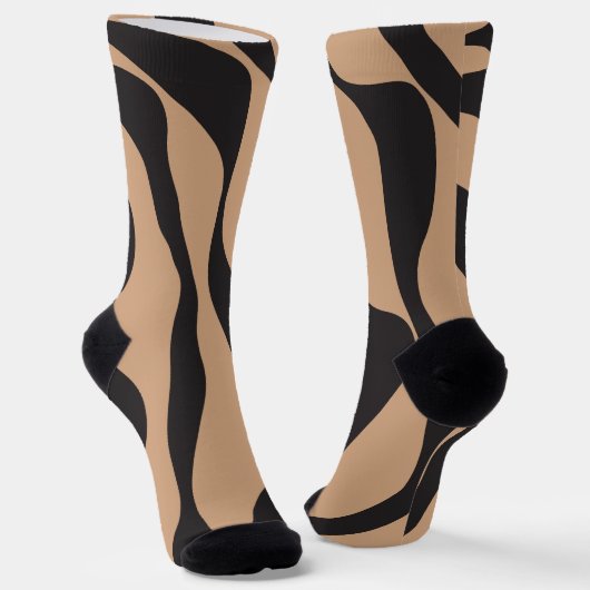 EBB und Flow 4 in Tan und Schwarz Socken (Gewinkelt)