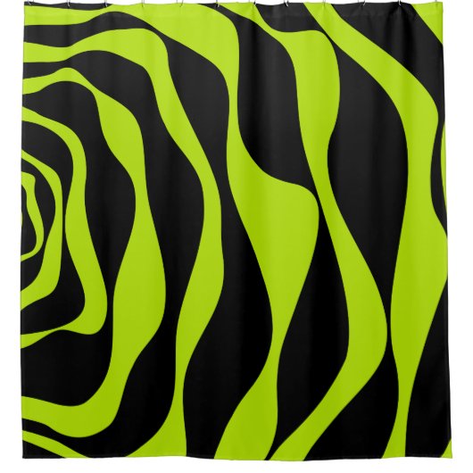EBB und Flow 4 - Kalkgrün Duschvorhang (Vorderseite)