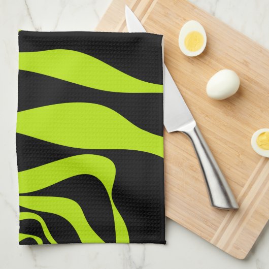 EBB und Flow 4 - Kalkgrün Geschirrtuch (Viertel Falte)