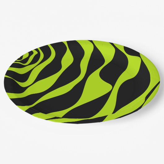 EBB und Flow 4 - Kalkgrün Pappteller (Schrägansicht)