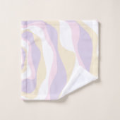 EBB und Flow 4 - Pastellrosa, Gelb und Lila Badhandtuch Set (Waschlappen)