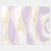 EBB und Flow 4 - Pastellrosa, Gelb und Lila Fleecedecke (Vorderseite (Horizontal))