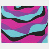 EBB und Flow 4 - Rosa, Lila, Blau und Schwarz Fleecedecke (Vorderseite (Horizontal))