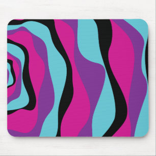 EBB und Flow 4 - Rosa, Lila, Blau und Schwarz Mousepad