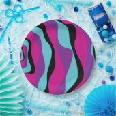 EBB und Flow 4 - Rosa, Lila, Blau und Schwarz Pappteller (Party)