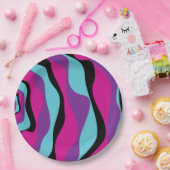 EBB und Flow 4 - Rosa, Lila, Blau und Schwarz Pappteller (Party)