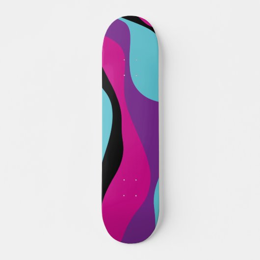 EBB und Flow 4 - Rosa, Lila, Blau und Schwarz Skateboard (Vorne)