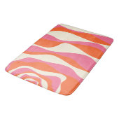 EBB und Flow 4 - Rosa, Orange und Creme Badematte (Schrägansicht)