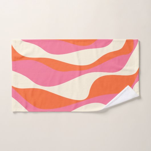 EBB und Flow 4 - Rosa, Orange und Creme Badhandtuch Set (Handtuch)