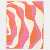 EBB und Flow 4 - Rosa, Orange und Creme Fleecedecke (Vorderseite)
