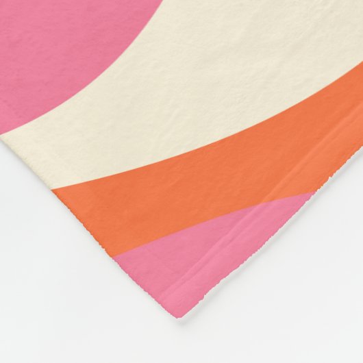 EBB und Flow 4 - Rosa, Orange und Creme Fleecedecke (Ecke)