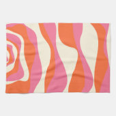 EBB und Flow 4 - Rosa, Orange und Creme Geschirrtuch (Horizontal)