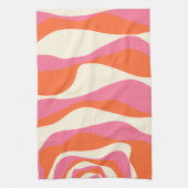EBB und Flow 4 - Rosa, Orange und Creme Geschirrtuch (Vertikal)