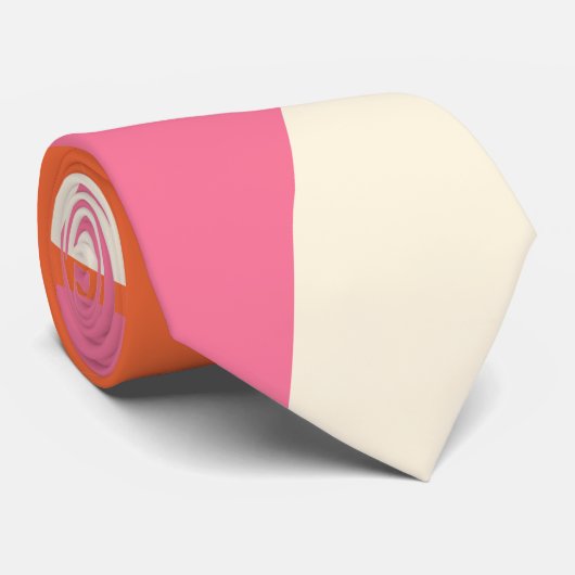 EBB und Flow 4 - Rosa, Orange und Creme Krawatte (Gerollt)