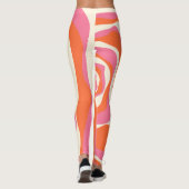 EBB und Flow 4 - Rosa, Orange und Creme Leggings (Rückseite)