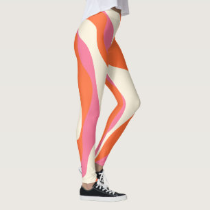 EBB und Flow 4 - Rosa, Orange und Creme Leggings